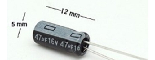 10 Piezas Capacitor Electrolitico 47uf 16v