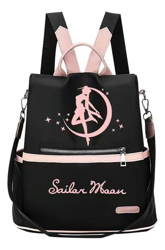 Mochila Sailor Moon Bolso Negrobolso De Hombro De Las Mujeres, Estudiante Schoolbag Mochila De Moda Bolsa De Viaje