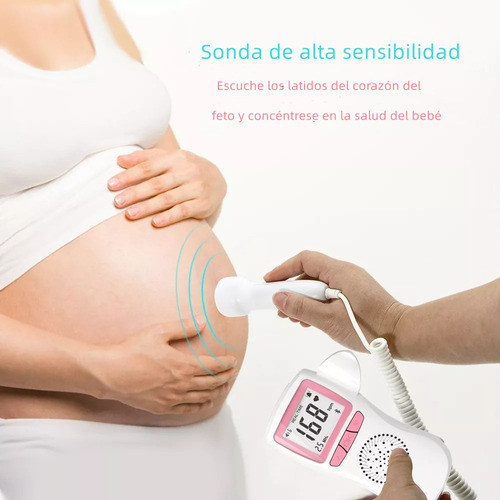 Monitor Cardíaco Fetal Doppler Doméstico Recargable Con Gel