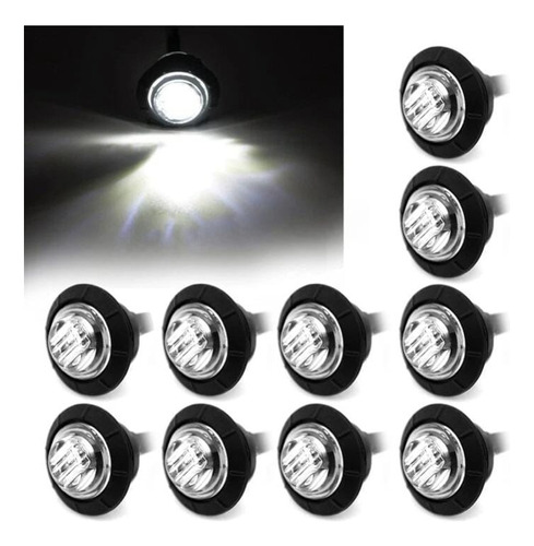 Pack X10 Foco Led Lateral 12v De Posicion Camion Grua 