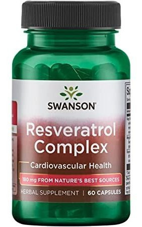 Swanson Resveratrol Complex 180mg 60 Cápsulas 