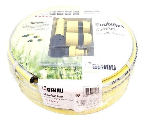 Manguera Riego Reforzada Rehau Raubiflex 1/2 X 20mts Con Set