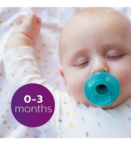 Imagen 4 de 4 de Chupones Soothie Avent 0-3 Meses Azul