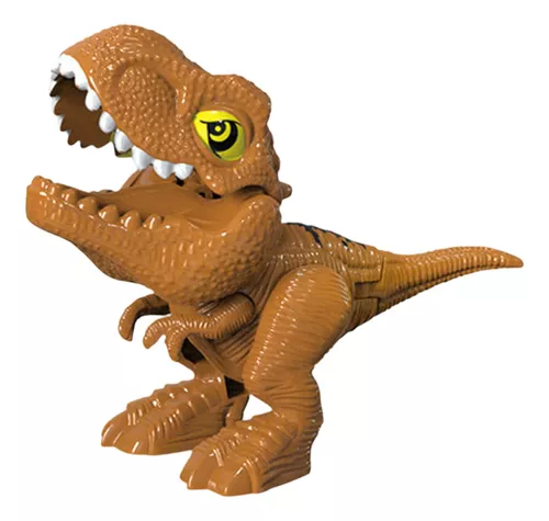 Dinossauro Tiranossauro Rex Jogo Dino Morde Dedo Jurassic Cor Marrom