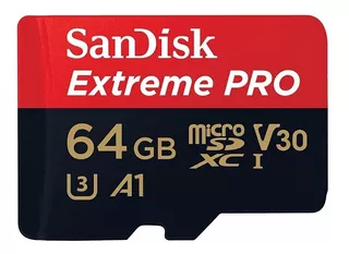 Sandisk Extreme Pro Micro Sdxc 64gb 100mb/s U3 C10 V30 A1