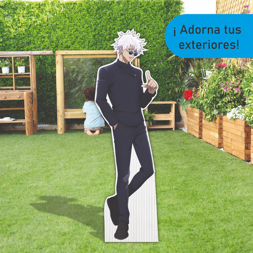 Figura Tamaño Real Gojo Satoru 150cm Base Rígida Coroplast