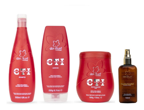 Clorofitum Cti Shampoo E Leave-in E Máscara E Cauterizador