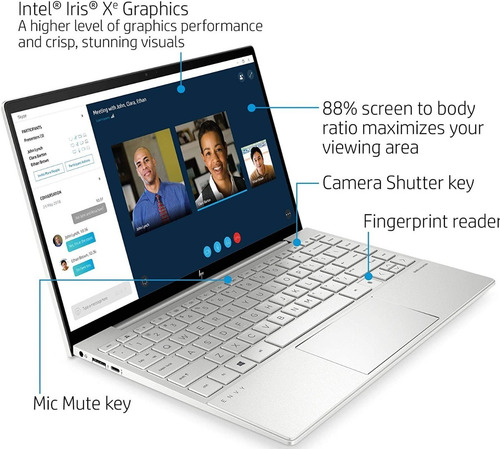 Imagen 4 de 7 de Notebook Hp Envy 13,3 Touch Fhd I7-1165g7 16gb 1tb Ssd Win11