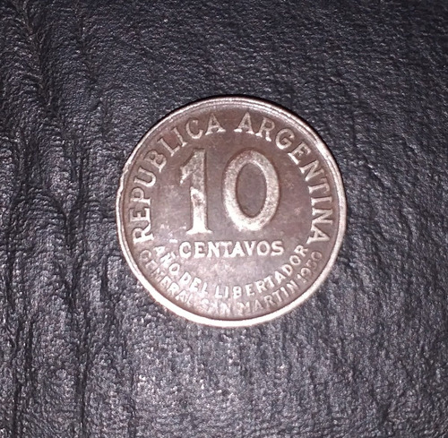 Moneda Argentina 10 Centavos - 1950 Año Del Libertador