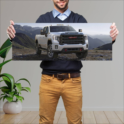 Cuadro 30x80cm Auto 2020 Gmc Sierra 2500 Hd At4 47