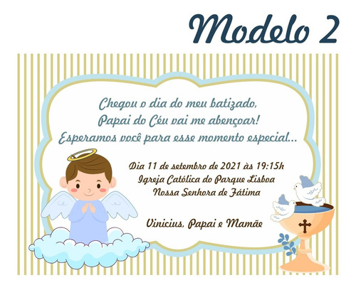 Imagem 3 de 9 de Convite De Batizado Digital