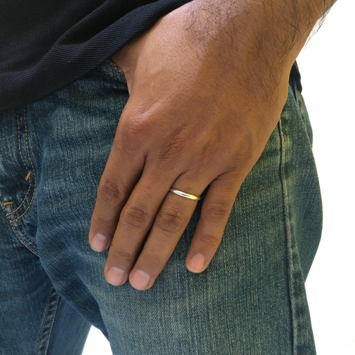 Imagen 7 de 10 de Anillo Argolla Lisa De Plata .925 Agálea