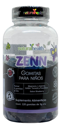 Magnesio Teanina Zenn 120 Gomitas Para Niños Natural Health