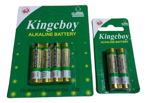 Pilas Baterías Alcalinas Triple Aaa Kingcboy Blister 6 Unid