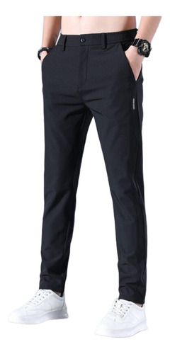 Pantalones Con Bolsillos Para Golf Y Ocio, Gris Oscuro 34