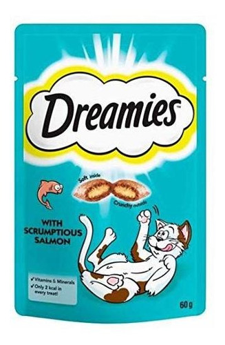 Botana - Dreamies Salmon Flavoured Cat Treats (pouch Size: 6