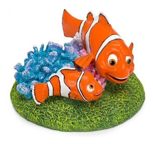 Penn Plax Buscando A Nemo Resina Ornamento, Nemo Y Marlin, 6