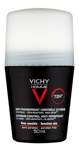 Desodorante Vichy Homme 72h Pele Sensível 50ml 