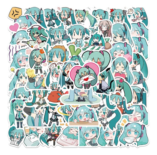 50 Stickers Hatsune Miku Impermeables