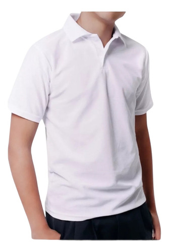 Camiseta De Cuello Blanca Colegial Ed. Física Para Niños 