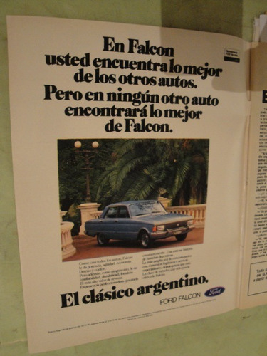 Publicidad Ford Falcon Año 1979 X