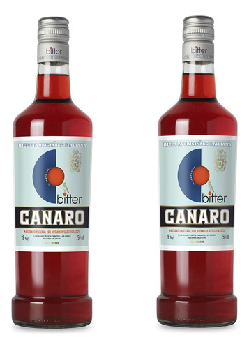 Combo 2 Aperitvo Bitter Canaro X 750cc De Bodega Tapaus