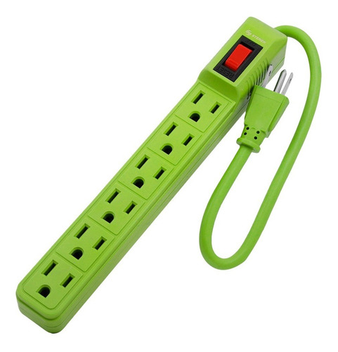 Multicontacto Verde De 6 Salidas | 905-004rnve