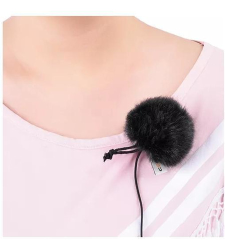 Espuma Deadcat Priscila Cinza Para Microfone De Lapela