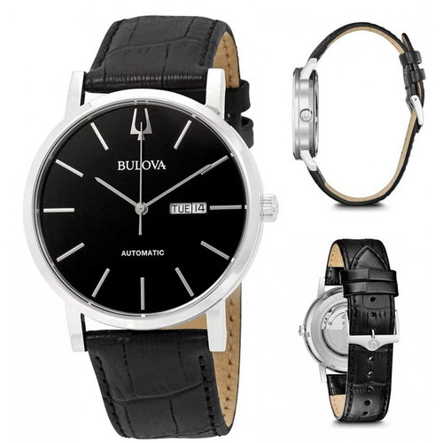 Relógio Bulova Masculino Automático 96c131 Esqueleto Couro