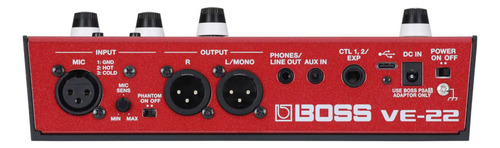 Processador Boss De Voz Performer Pre-amp Ve 22