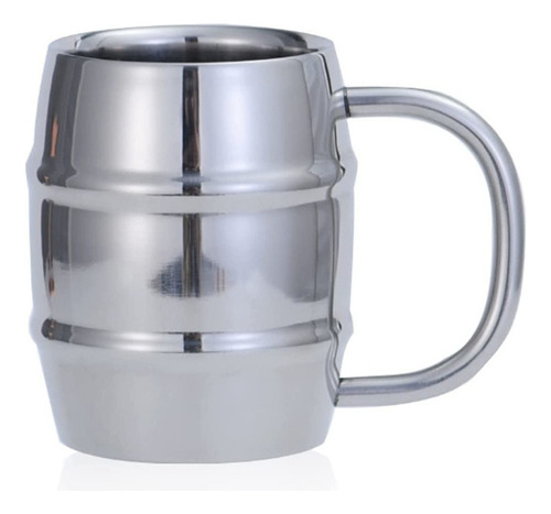 Gv Caneca Cerveja Aço Inoxidável Café, Barril Com Parede