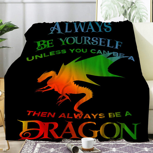 Always Be Yourself - Manta De Dragn Para Nios Y Nias, Decora