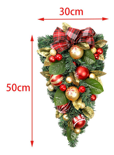 Corona De Navidad En Forma De Lágrima Con Luces Para Colgar