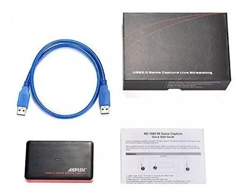 Capturadora Video Hdmi Agptek Full Hd 1080p Para Streaming