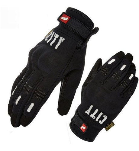 Guantes City Táctiles Termicos Con Reflectivo Moto Bici