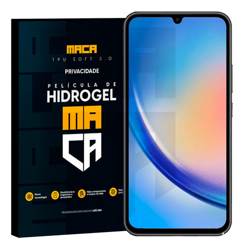Película De Hidrogel Galaxy A34 4g Frontal Fosca Privacidade