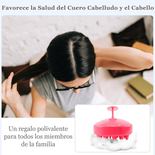 Masajeador Del Cuero Cabelludo Con Cerdas Suaves De Silicona