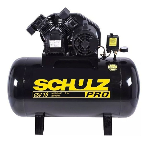 Imagem 2 de 6 de Compressor De Ar 10 Pés 100 L 140 Lb Csv-10/100 Profi Schulz