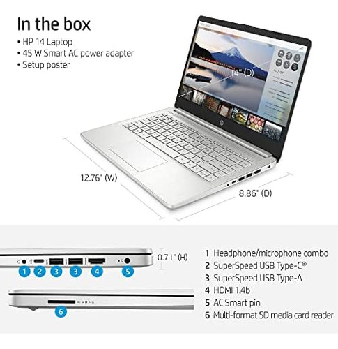 Laptop Hp 14 Fhd Ryzen 3 20gb Ram 512gb Ssd