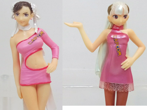 Set 2 Figuras Gashapon Street Fighter Chun-li Ingrid 2006 (Usado)