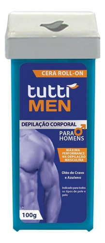 Cera Roll-on Men Tutti Depil + 50 Folhas Depilatórias Tnt