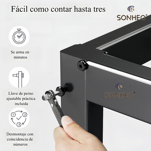 Sonheo® Bases Individuales Bases Para Cama De Fierro Bases Box Armable 189*95*45cm Muebles Baratos, Robusto, Silencioso,amplio Espacio 18'' Altura Twin Entrega Free En Todo El Territorio
