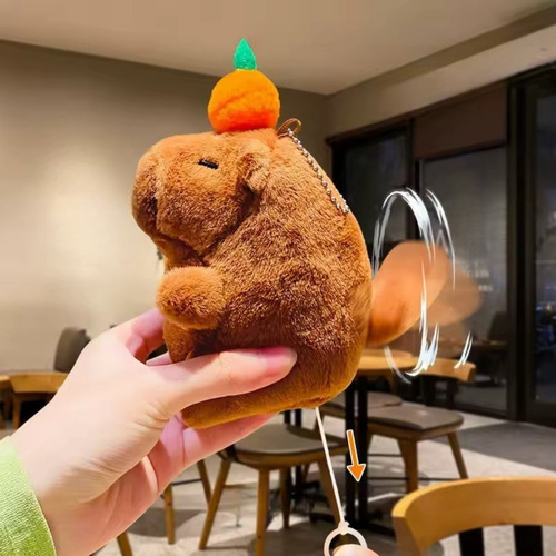 Llaveros De Peluche Con Forma De Capibara Para Niños, 4 Unid