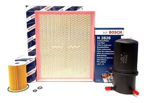 Kit Filtros Aire Aceite Gasoil Vw Amarok 2.0 Tdi Bosch Orig