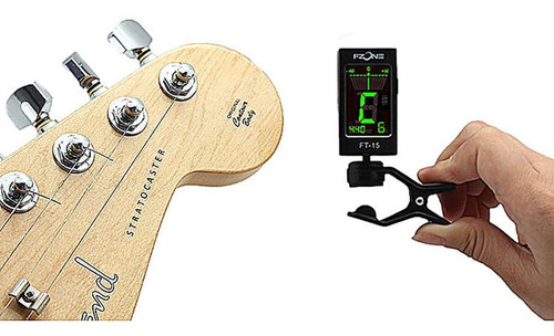 Imagen 3 de 10 de Afinador Cromatico Clip Ft-15 Para Guitarra Ukelele