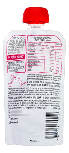 Kit 3 Purê De Frutas Morango, Framboesa E Maçã 100g - Pic Me