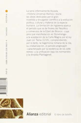La Formación De Inglaterra, De Isaac Asimov. Editorial Alianza (g), Tapa Blanda En Español