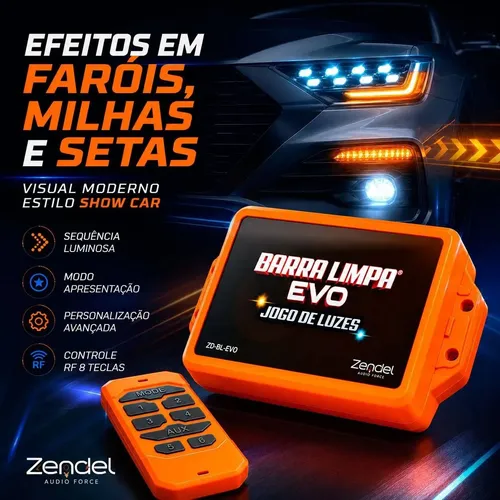Controle Jogo De Luz Automotivo Barra Limpa Evo Universal | Frete