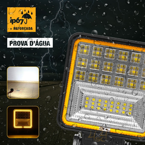 Farol Para Trator Maquina Agrícola Iluminação Led 126w Par