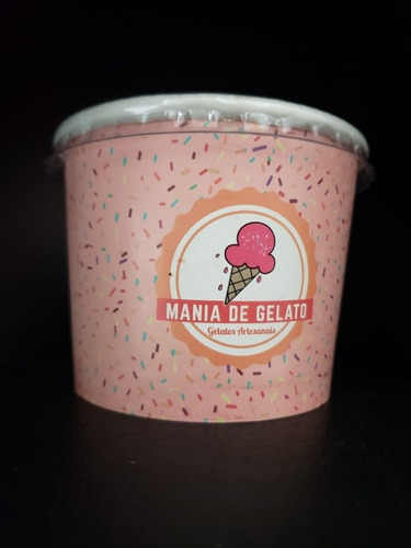 2000 Potes Papel Sorvete, Açaí 100 Ml Personalizados C/tampa